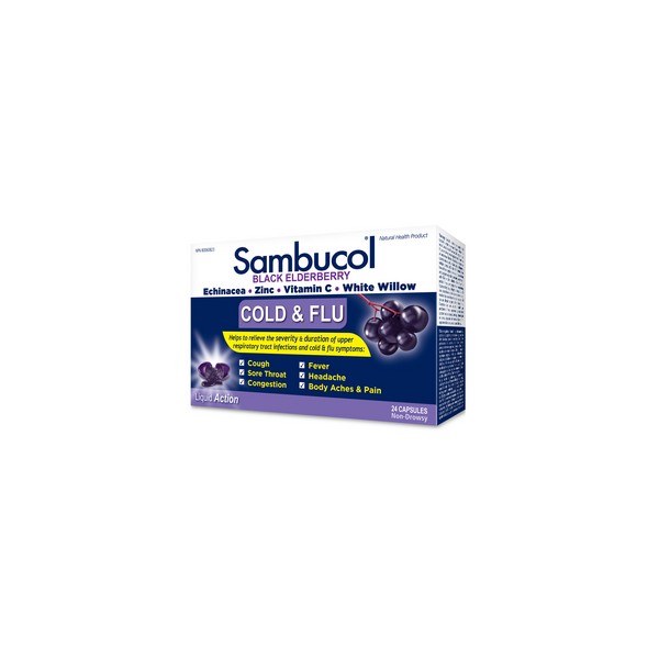 Sambucol Cold & Flu Capsules (24 Caps)