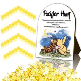 51 Pcs Winnie Baby Shower Games Gifts- Pacifiers Hunt Party Activities - Gender Reveal Party Favors- Pacifier Hunt Baby Shower Games -Baby Shower Game Gift Sets