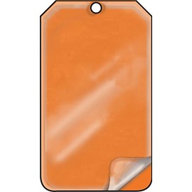 Accuform MDT522LCM PF-Cardstock Solid Color Blank Tag, 5.75" Length x 3.25" Width x 0.010" Thickness, Orange (Pack of 5)