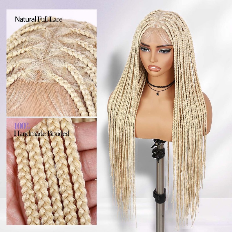 Fancy Hair Full Lace Braided Wigs for Black Women Knotless