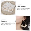 Healeved Shell Ear Jewelry Round Dangler Earrings Stylish Shell Design