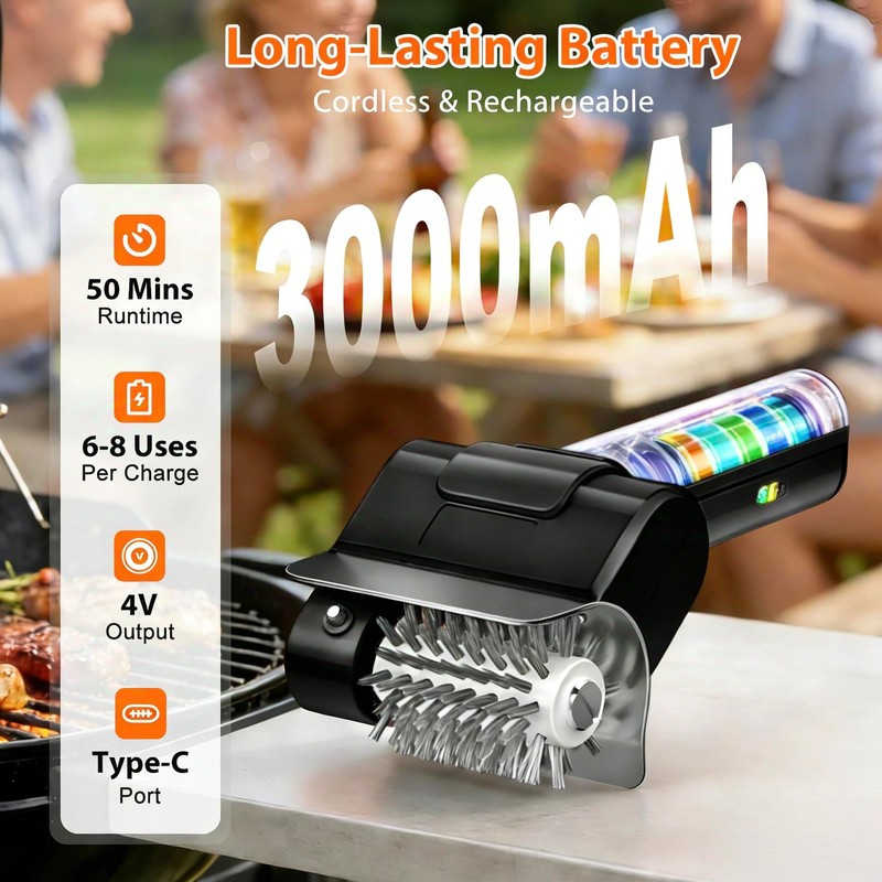 Electric Grill Brush - BBQ Grill Cleaning Tools with 800