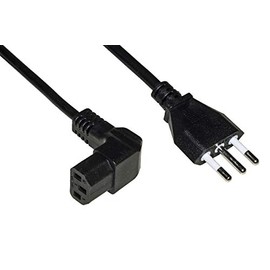 10A 90 Degree IEC 1.8m Italian Plug Power Cable