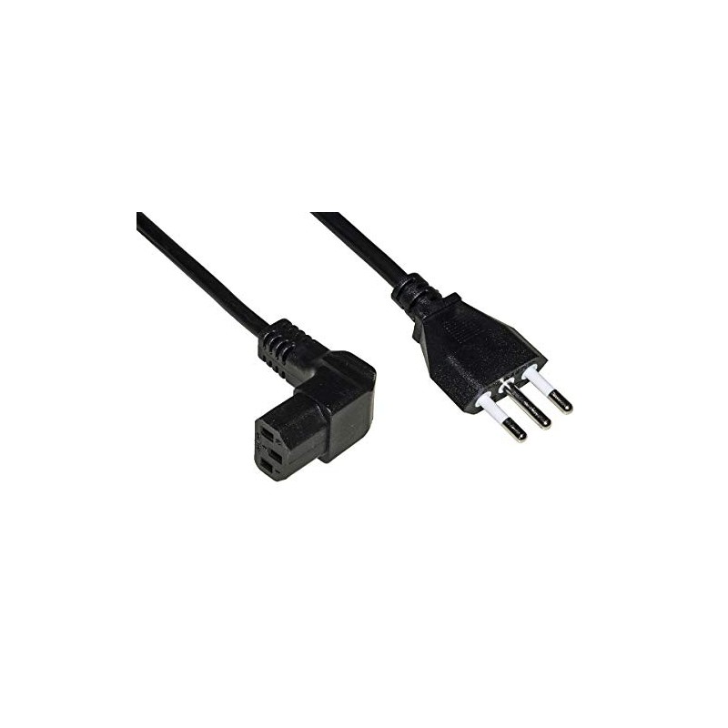 10A 90 Degree IEC 1.8m Italian Plug Power Cable