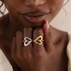 Aprilery 14K Gold Plated Adjustable Heart Ring for Women –