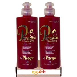 RUUFE Matizantes Paradise Fuego By Manuela Gomez (2 Pack) Matizantes Fuego Color rojo cereza By Manuela Gomez, Matizantes para el cabello, Matizante Fuego Color rojo cereza, Red