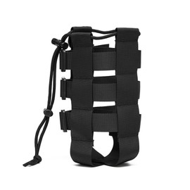 Water Bottle Pouch, Water Bottle, Plastic Bottle Holder, Molle System, Carrying Bottle, Drink Holder, Handy Plastic Bottle Case, Camping, Biking, Fishing, Set of 1, Black