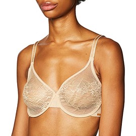 Gossard Women's Glossies Lace Sheer Bra, Beige, 34G
