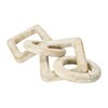 Creative Co-Op Mango Wood Chain Décor, Whitewashed