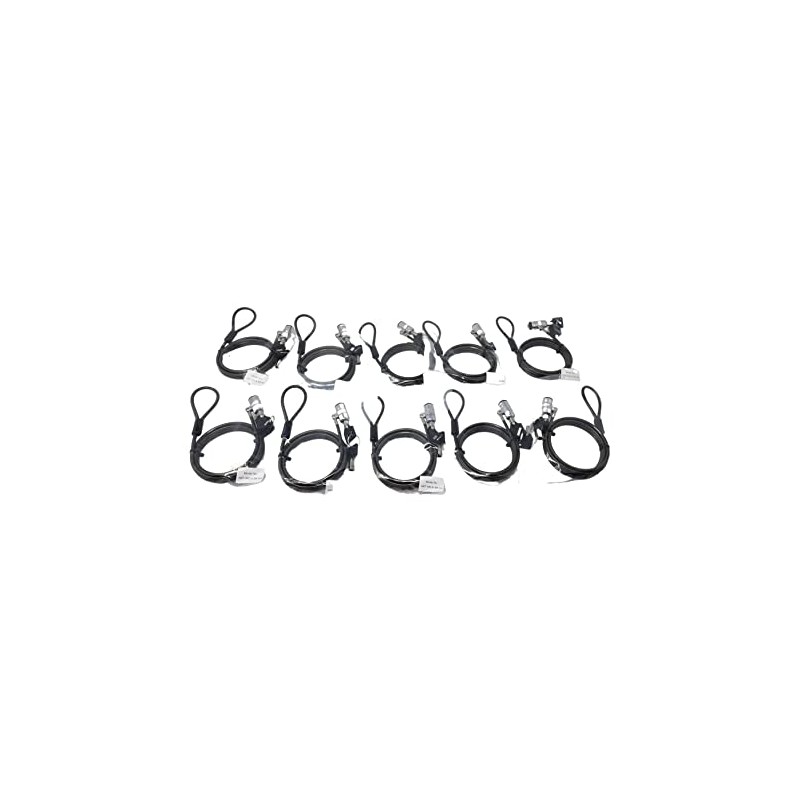 Sendt 10 Pack Black Notebook/Laptop Keyed Alike Locks