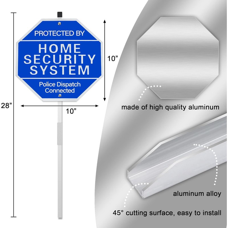 Protected By Home Security System Signs UV Protected Warning Sign