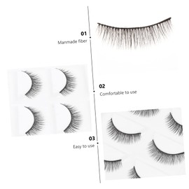 OHPHCALL 15pairs Natural Look Fake Lashes Reusable Manmade Fiber Eyelashes for Everyday Makeup Comfortable Easy to Apply Your