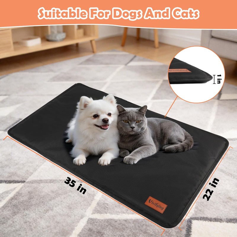 Vivifying Chew Proof Dog Bed for Aggressive Chewers, Waterproof Crate