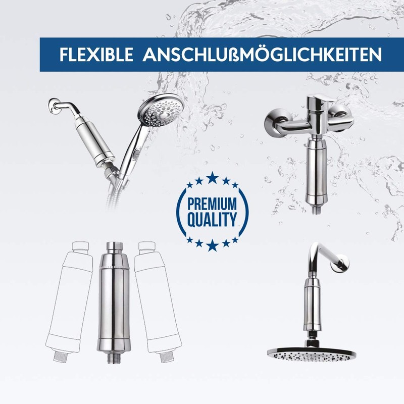 Smarald® Anti-Chlorine Shower Filter for Showers and Bath