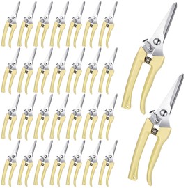 Chumia 30 Pcs Garden Flower Shears Pruning Scissors Heavy Duty Plant Scissors Trimming Garden Clippers Hand Tree Pruner for Yard Gardening Plants Hedge Flower Tree Cutting Secateurs (Straight)