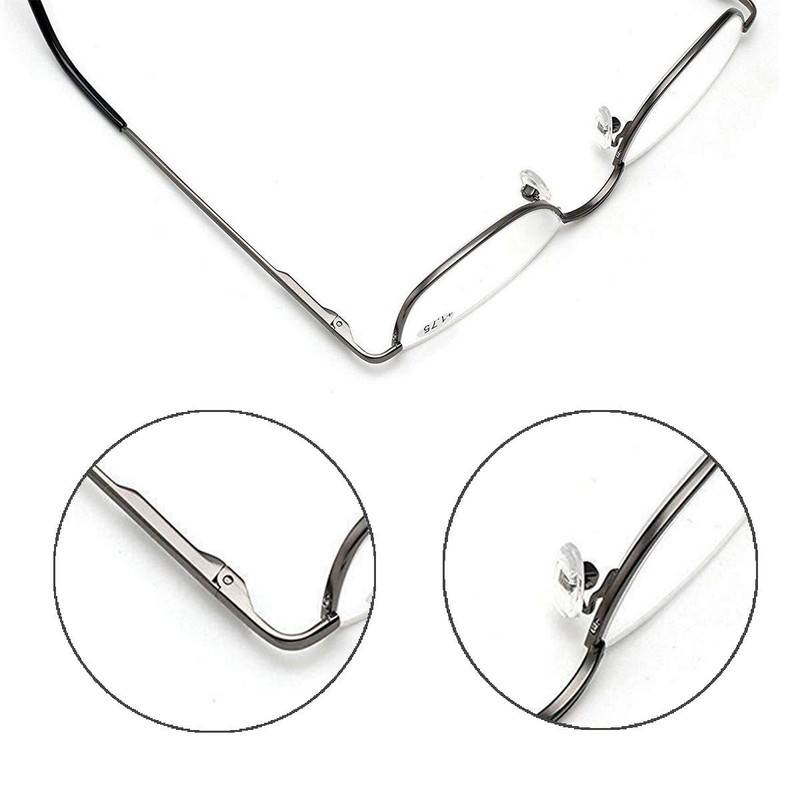 Half Frame Reading Glasses, Half Metal Moon Readers for Women
