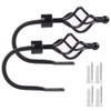 EgoEra® Crown Design Curtain Drapery Holdbacks - Metal Hooks Holder,