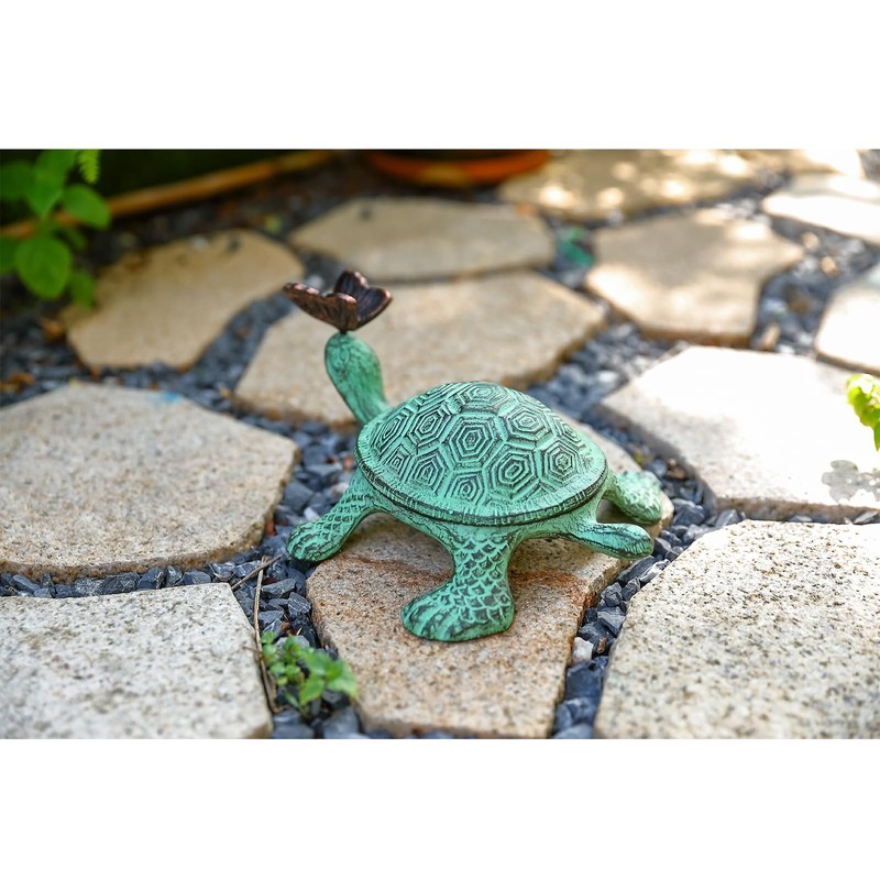 WEMPOLU Turtle & Butterfly Hide a Key Outside - Key