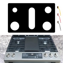 bezoku Stove Cover For GE General 30 Inch Gas Range Model JGSS66EELES JGSS66FELDS JGSS66SELSS, Upgraded 0.5MM Thickness Reusable Burner Guard For For GE Gas Stove Top Protector