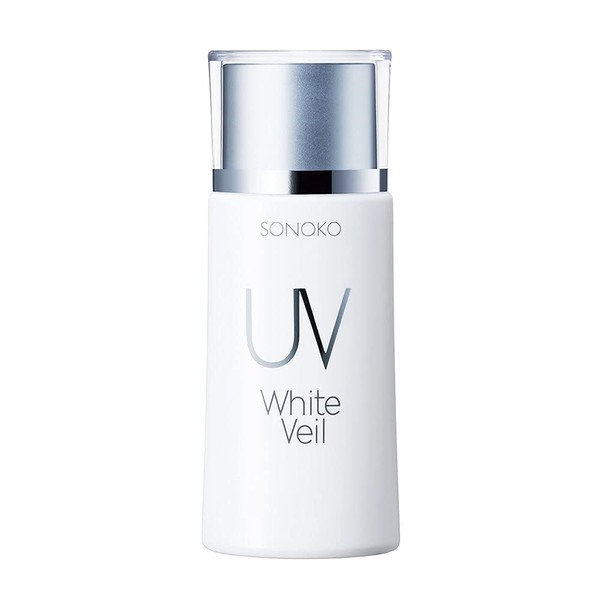 Makeup Base Sunscreen [UV White Veil, 1.1 oz (30 g), SONOKO UV Sunscreen, SPF40 PA+++ Quasi Drug, Skin Care (Spots/Freckles/Pore Cover)