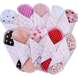 Suto Koton (Outlet Product) Japanese Cloth Napkins, Organic Cotton Liner, 10 Pieces, Assorted Colors and Patterns (Air Knit Pink)