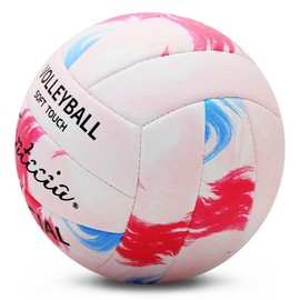 Fantecia Volleyball, Perfect for Beach Volleyball and Pool Fun! Soft, Waterproof Size 5 Volleyball with Pump for Training and Game, Ideal for Teens and Adults