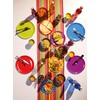 Colourworks Melamine Snack Plates, 23 cm, Multi-Colour, Set of Four