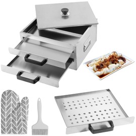 OMISTAR Rice Noodle Roll Steamer Set, 2-Layer With 3 Steam Trays, Stainless Steel Top Open for Home Use, Chinese Cheung Fun Cuisine Recipes Cookware