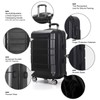 NIUTA 3 Piece Luggage Sets TSA Lock and 20"/24"/28"-Black, 20/24/28