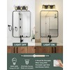 METWET Bathroom Light Fixtures, 3-Light Black and Gold Bathroom Vanity