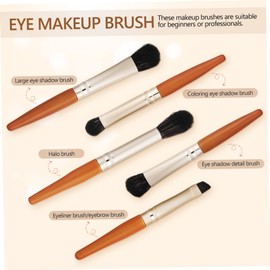 Mikinona 9pcs Travel Makeup Brush Case Portable Foundation Brush for Contouring Smudging and Highlighting