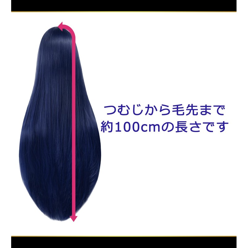 CaseEden 6161 Premium Cosplay Wig, Smooth, Long Hair, 39.4 inches