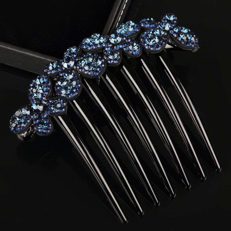 EZ PEACH Rhinestone Hair Comb DE Yaii Winding Rakuchin Kantan