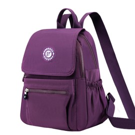 Waterproof Nylon Women's Backpack, Lightweight, Hiking, Camping, Cycling Daypack (Dark Purple)