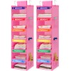Fivebop 2 Pack 6-Shelf Weekly Clothes Organizer for Kids, Hanging