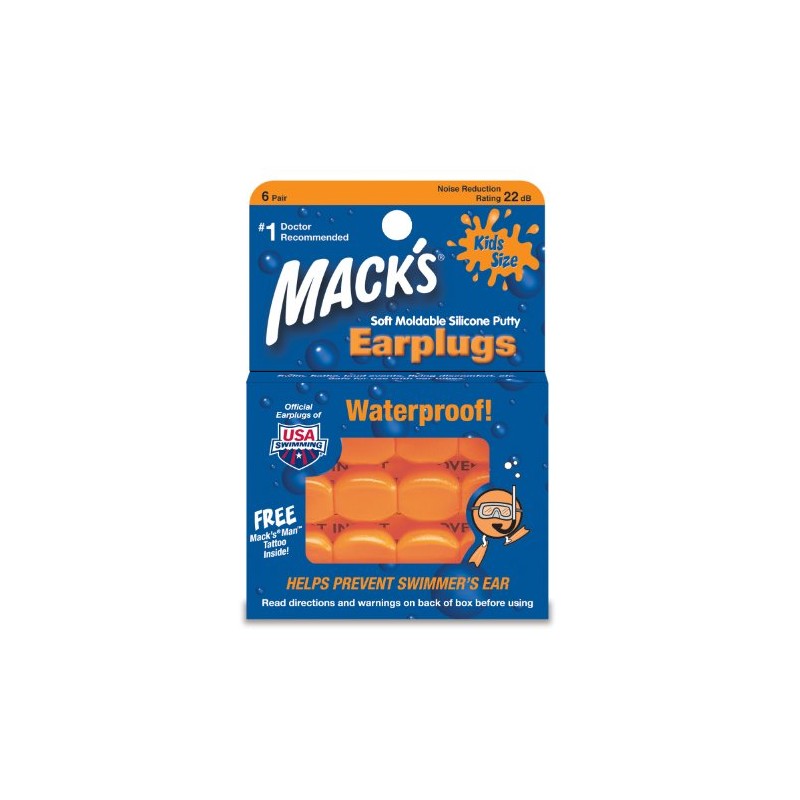 Mack's 6 Pair Pillow Soft Ear Plugs - Kid Size