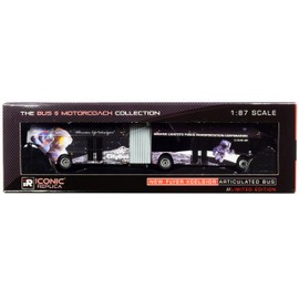 Iconic Replicas New Flyer Xcelsior XN60 Articulated Bus CityBus Silver Loop (Lafayette, Indiana) Black 1/87 (HO) Diecast Model 87-0202