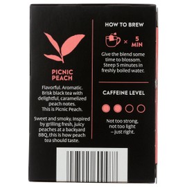 CHOICE ORGANIC TEAS Organic Picinic Peach Black Tea, 16 CT