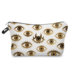 Livel lhood Eye Makeup Bag Cute Small Makeup Organizer Bag Travel Toiletry Zipper Pouch Evil Eyes Cosmetic Bag Gift for Women Girls
