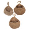 Levemolo 3pcs Wall Hanging Teardrop Baskets Rustic Vegetable and Fruit
