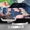 2pcs Stainless Steel Griddle Spatula Stand - Clamp-On Edge Mount