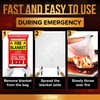 JJ CARE Fire Blanket – 10 Packs with Hooks –