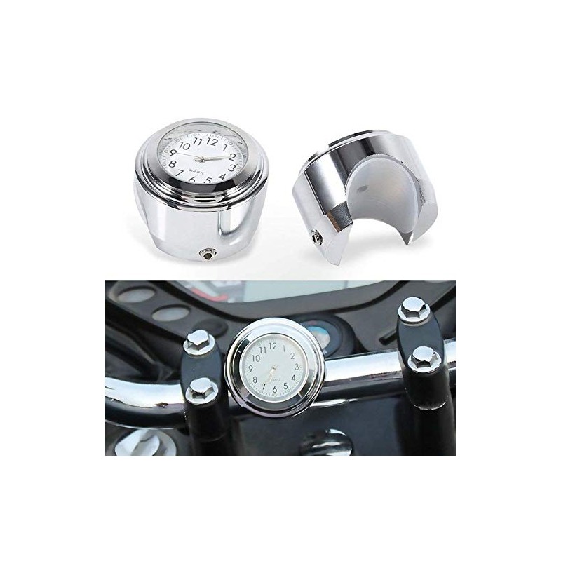 Karun Motorcycle Handlebar Mount Watches, 7/8 1" Waterproof Handlebar Dial