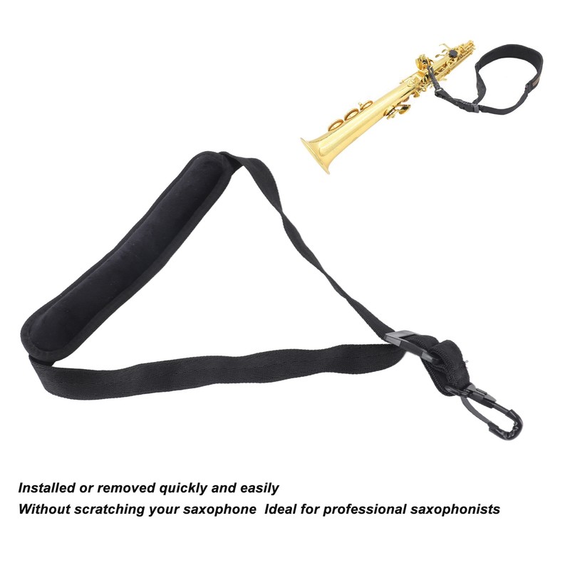 Saxophone Neck Strap Soft Adjustable Padded for Alto Tenor Soprano