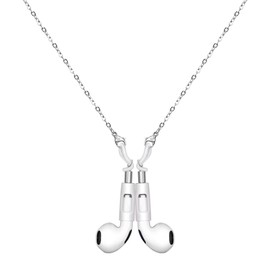 Raueupo Strong Magnetic Anti-Lost Straps for AirPods, Sports Headphone Chain Lanyard Compatible with AirPods 4/1&2 / 3rd / AirPods Pro 1st&2nd, Neck Rope Cord (Silver, Cross)