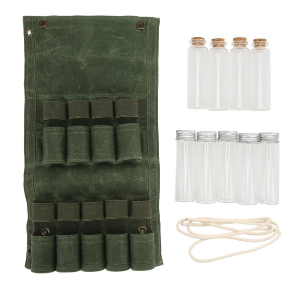 Bolsa de Especias Portátil con 9 Tarros de Especias, Kit