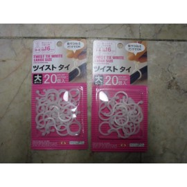 Unbranded  2 X 20 PCS Twist Tie White Large Size It can be used to width approx. 0.63 in