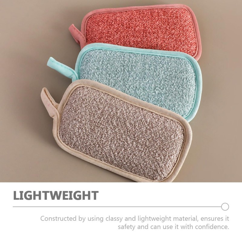 Baluue 4sets Reusable Dish Sponges Kitchen Cleaning Sponge Set Non