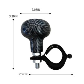 Steering Wheel Knob， Anti-Slip Steering Wheel Booster，360° Rotation One-Hand Turning Auxiliary Labor-Saving Steering Tool， Universal For Cars Trucks, Boats, Golf Carts (Carbon Fiber Color)