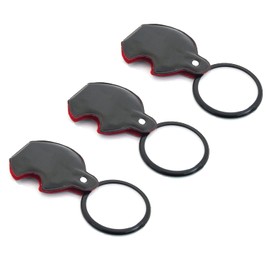 3pcs Mini Magnifying Glass 10X Folding Pocket Magnifier 50mm Loupe with Rotating Protective Cover for Reading Maps, Lables, Crafts